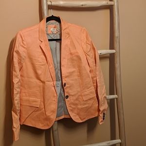 JCrew Peach Linen Blazer